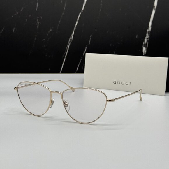 NEW GUCCI GG1185S 001 GUCCI GOLD WOMEN EYEWEAR TRANSITION LENSES EYEWEAR - Picture 1 of 12
